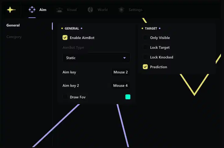 Ancient Fortnite AIM menu