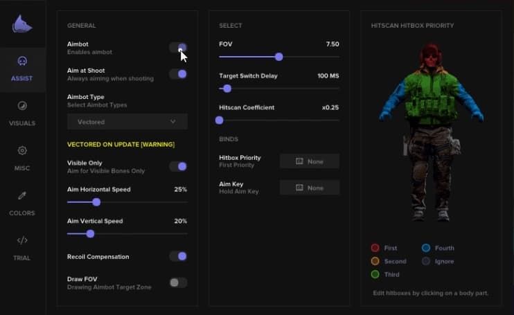 Fecurity Fortnite AIM menu