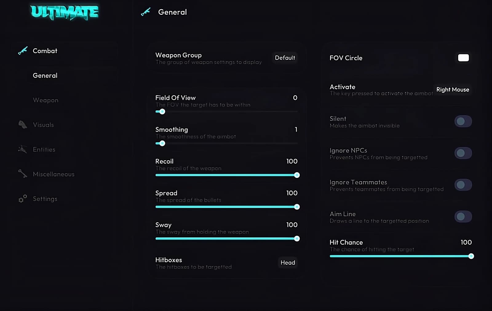 Ultimate Rust AIM menu