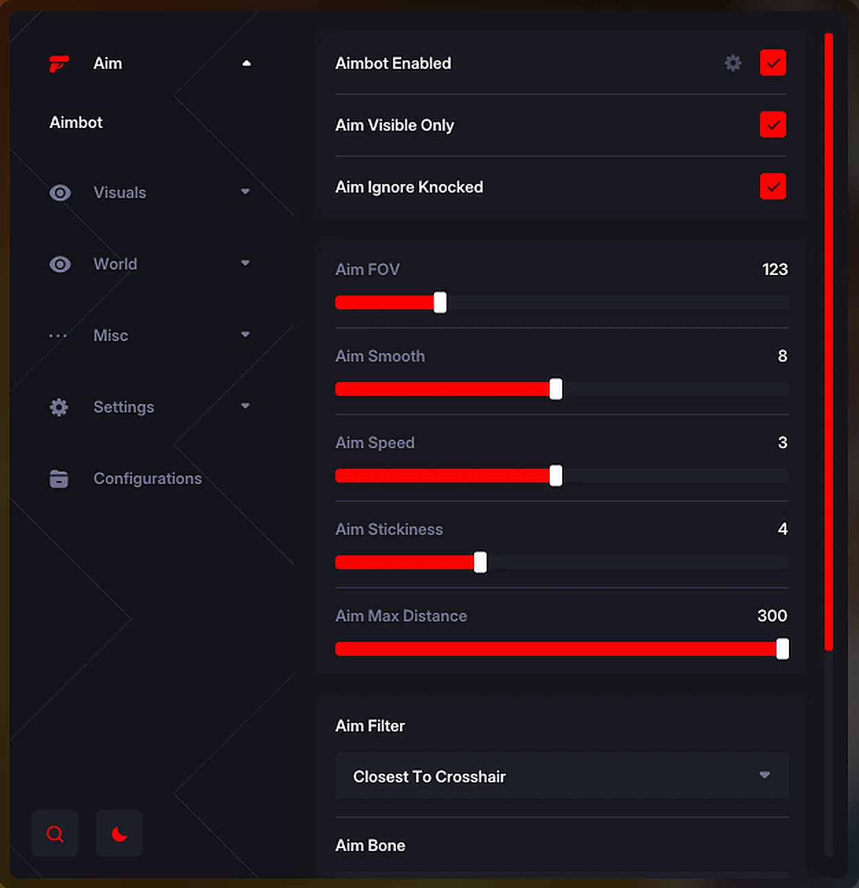 Unnamed Apex Legends External AIM menu