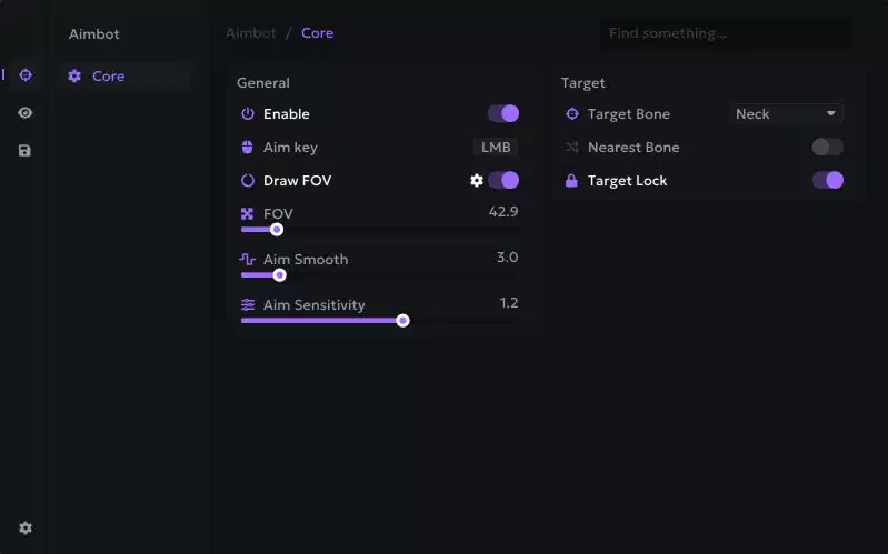 Ancient R6X AIM menu