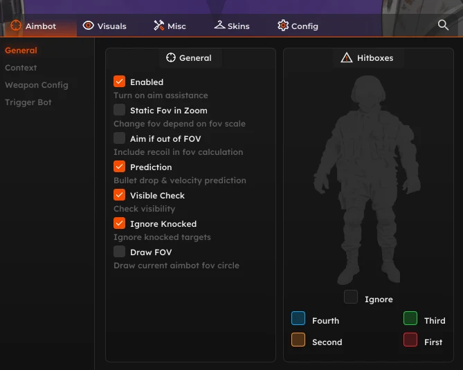 Exodus Apex Legends AIM menu